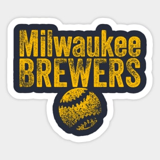 Brewers Vintage Weathered Sticker